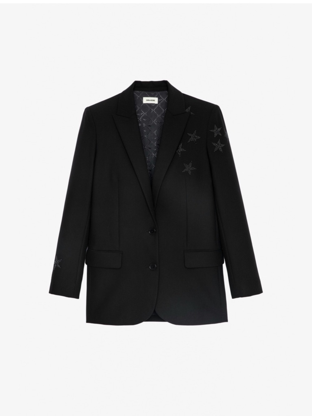 Zadig & Voltaire Viva Strass Star-Embellished Black Blazer - Picture 5 of 5